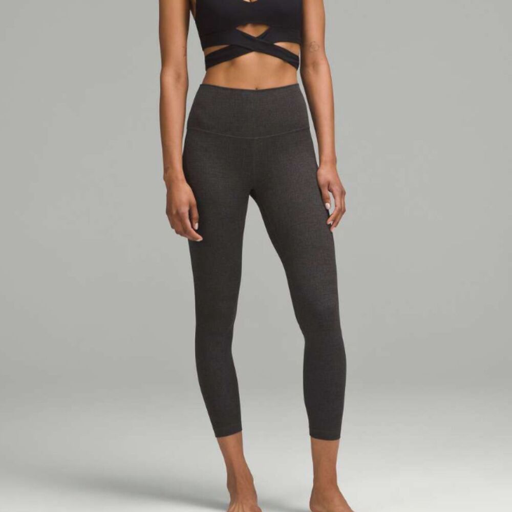 Lululemon Align High-Rise Pant 25" Diamond Texture Print Black Multi Size 0